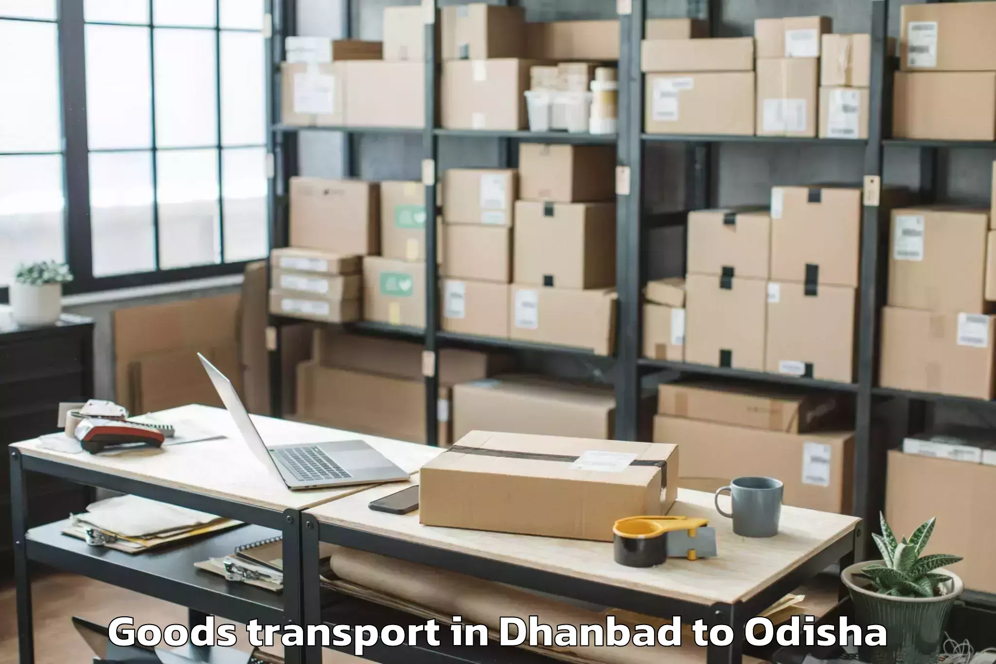 Trusted Dhanbad to Dharamgarh Goods Transport